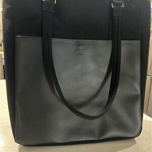 Herschel Supply Company Black Tote with Leather Accent